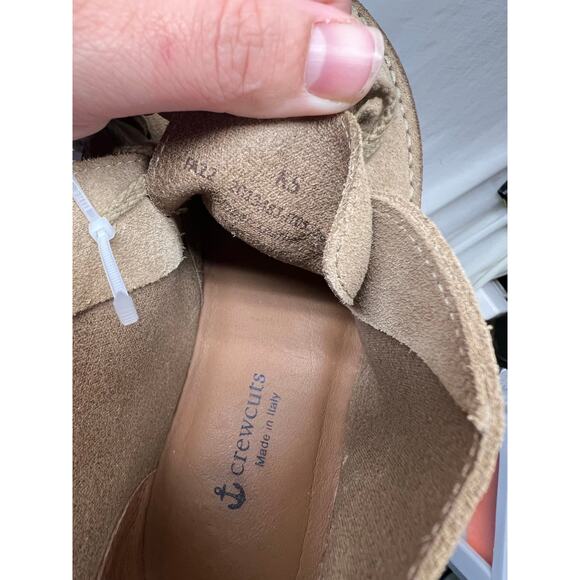 J Crew Crewcuts leather suede boots ' 1990 MacAlister in camel: Big Kid size K5 - Picture 9 of 12